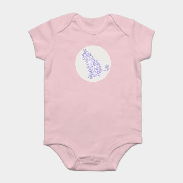 Patterned Cat Baby Bodysuit by starrify